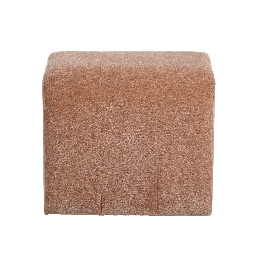 Bronx71 Modulaire hocker Seth chenille terracotta
