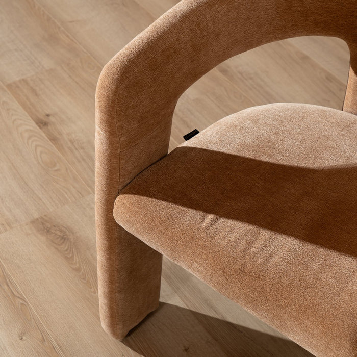 Bronx71 Scandinavische eetkamerstoel Bibi chenille terracotta