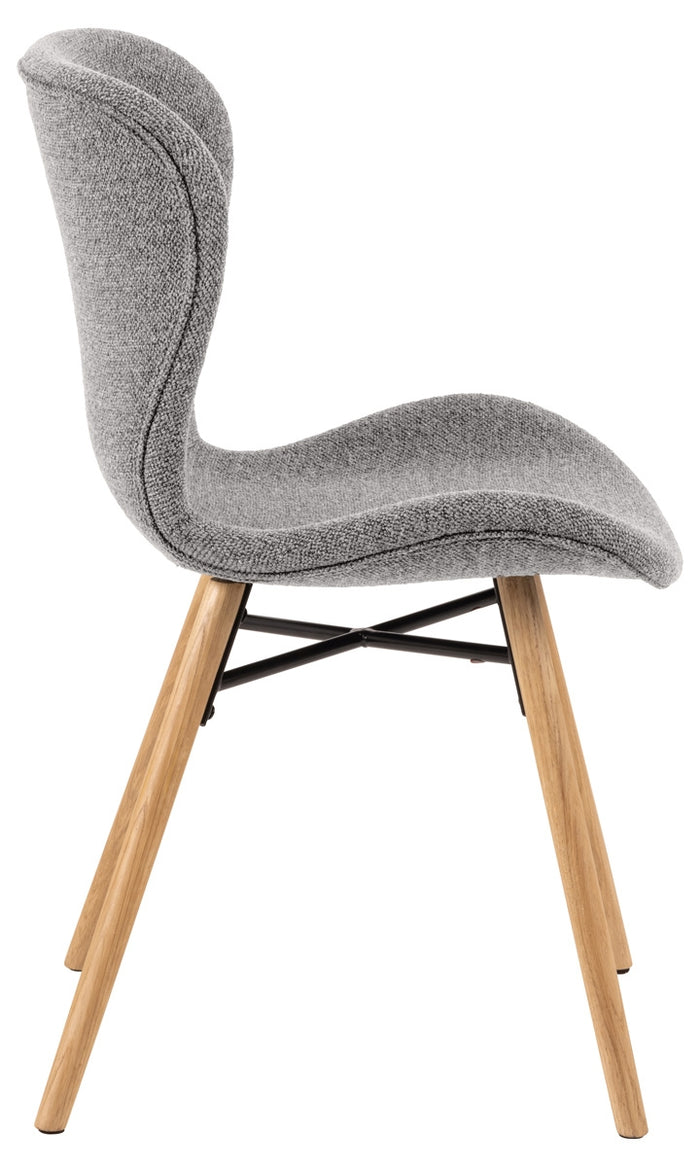 Giga Living - Eetkamerstoel Stof Grijs - Zithoogte 46,5cm - Zaria