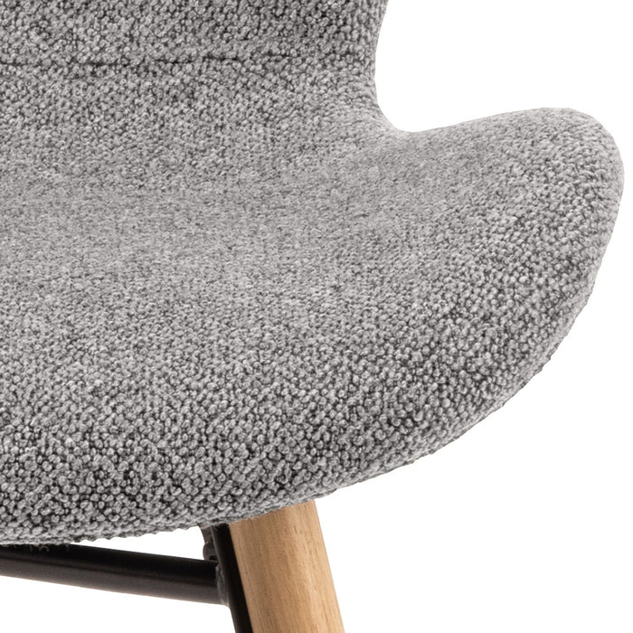 Giga Living - Eetkamerstoel Stof Grijs - Zithoogte 46,5cm - Zaria