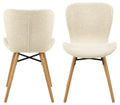 Giga Living - Eetkamerstoel Stof Créme - Zaria - Set van 2
