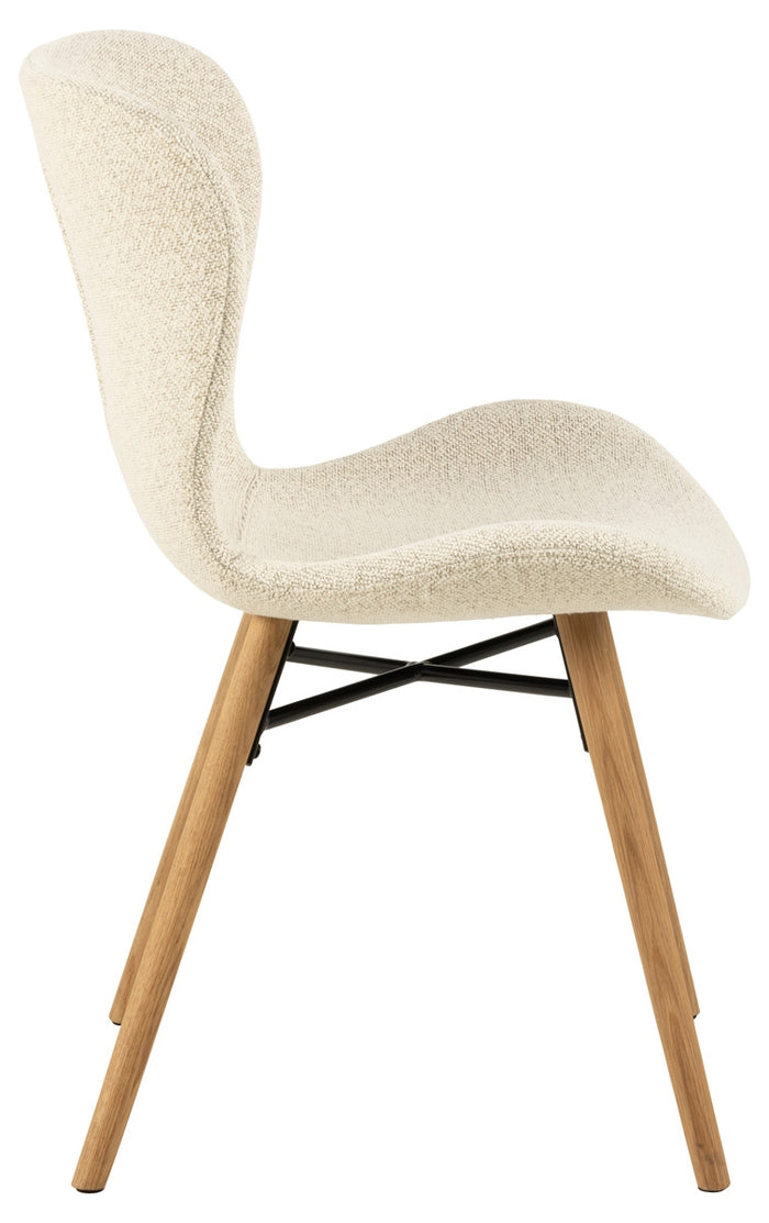 Giga Living - Eetkamerstoel Stof Créme - Zaria - Set van 2