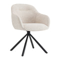 by fonQ Hush Eetkamerstoel - Chenille - Beige / Zwart