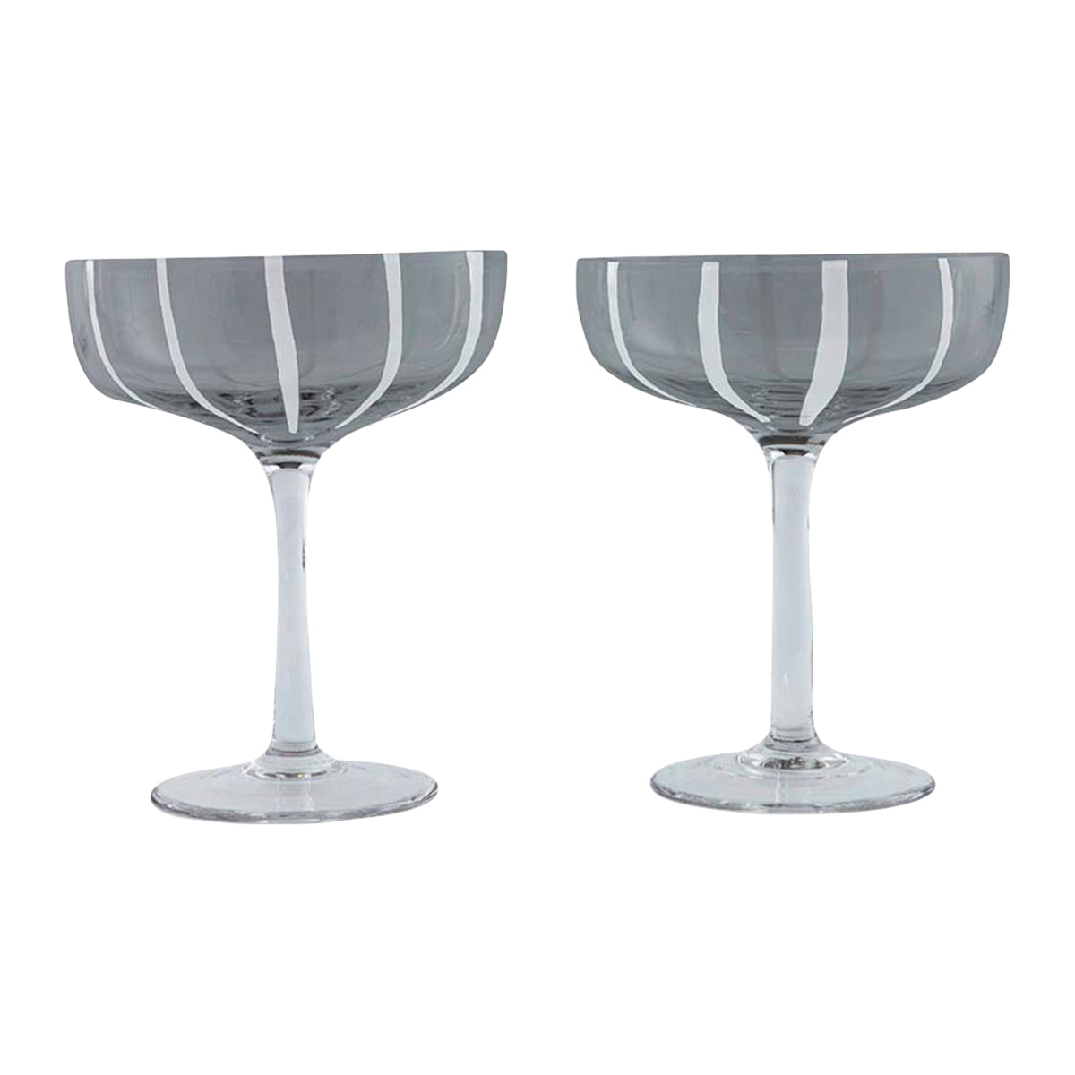 OYOY Living Mizu Champagneglazen 2 st. - Grijs
