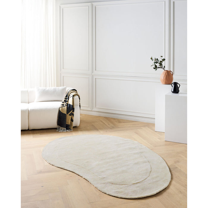 Beliani - MASSO - Vloerkleed - Lichtbeige - 160 x 230 - Viscose