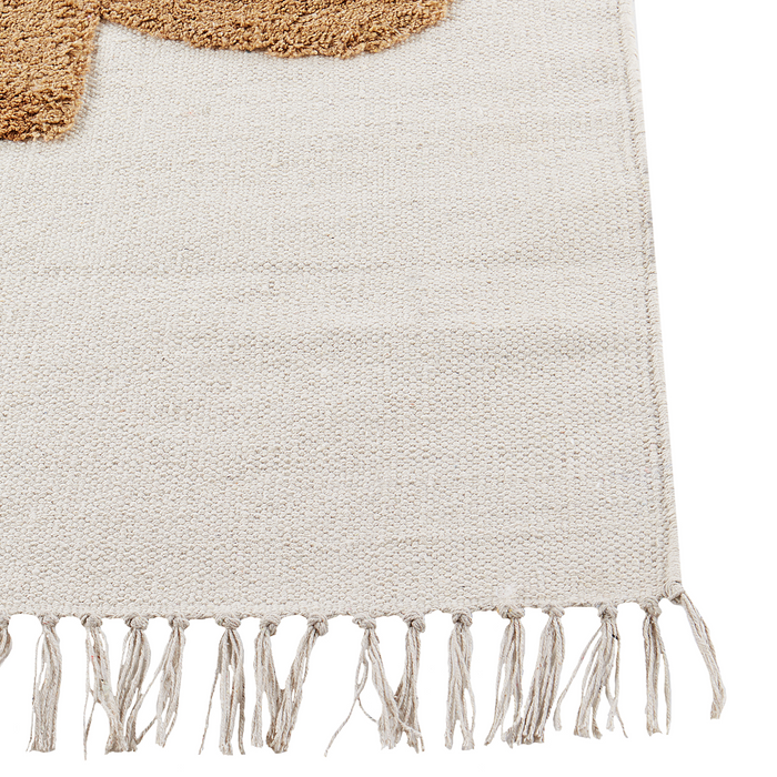 Beliani - GHARTA - Vloerkleed - Lichtbeige - 140 x 200 - Katoen