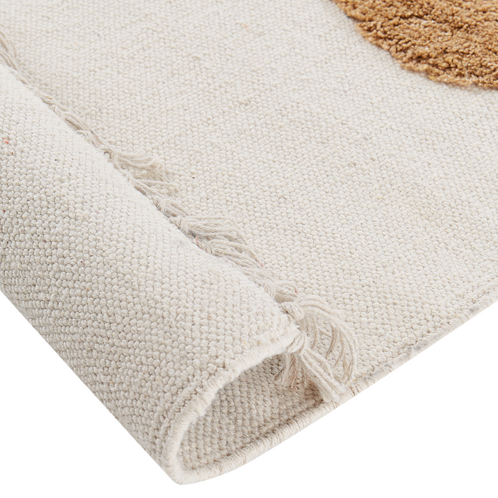 Beliani - GHARTA - Vloerkleed - Lichtbeige - 140 x 200 - Katoen