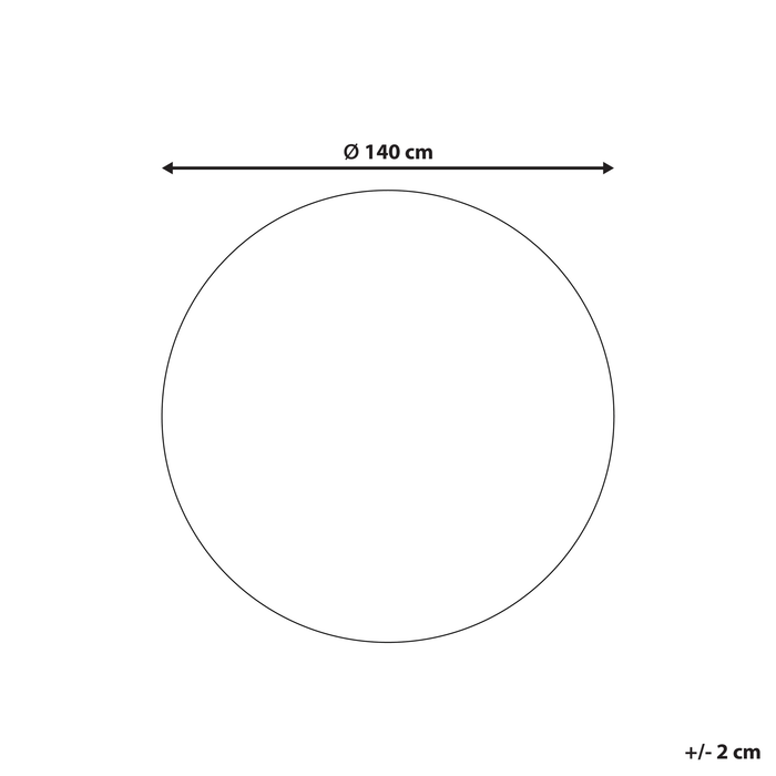 Beliani - MAWAND - Laagpolig vloerkleed - Lichtbeige - Katoen