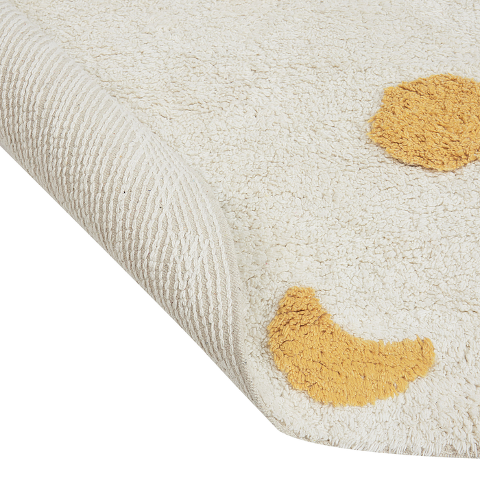 Beliani - LOTI - Laagpolig vloerkleed - Lichtbeige - Katoen