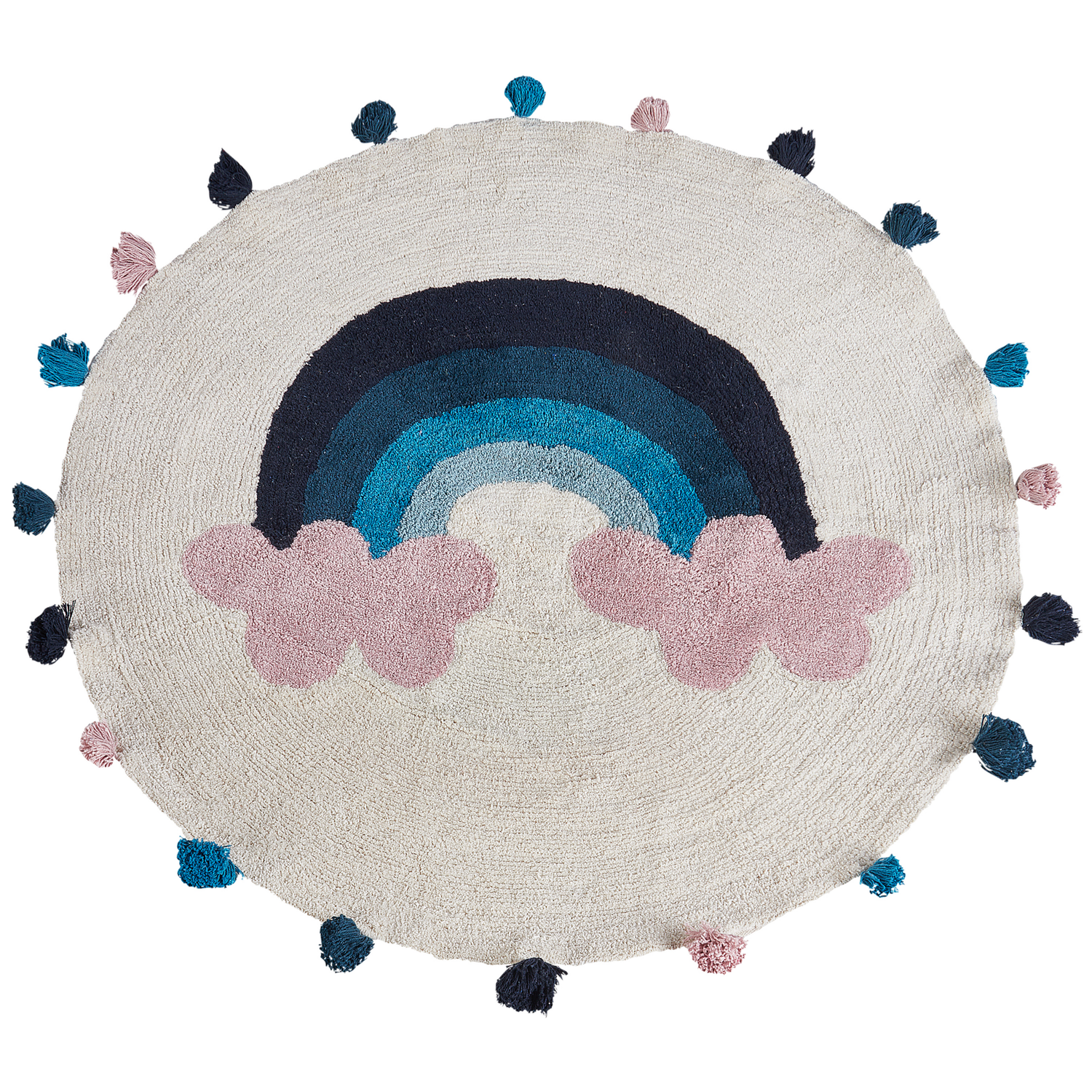 Beliani-GORISA-Kindervloerkleed-Lichtbeige-140 x 200 cm-Katoen