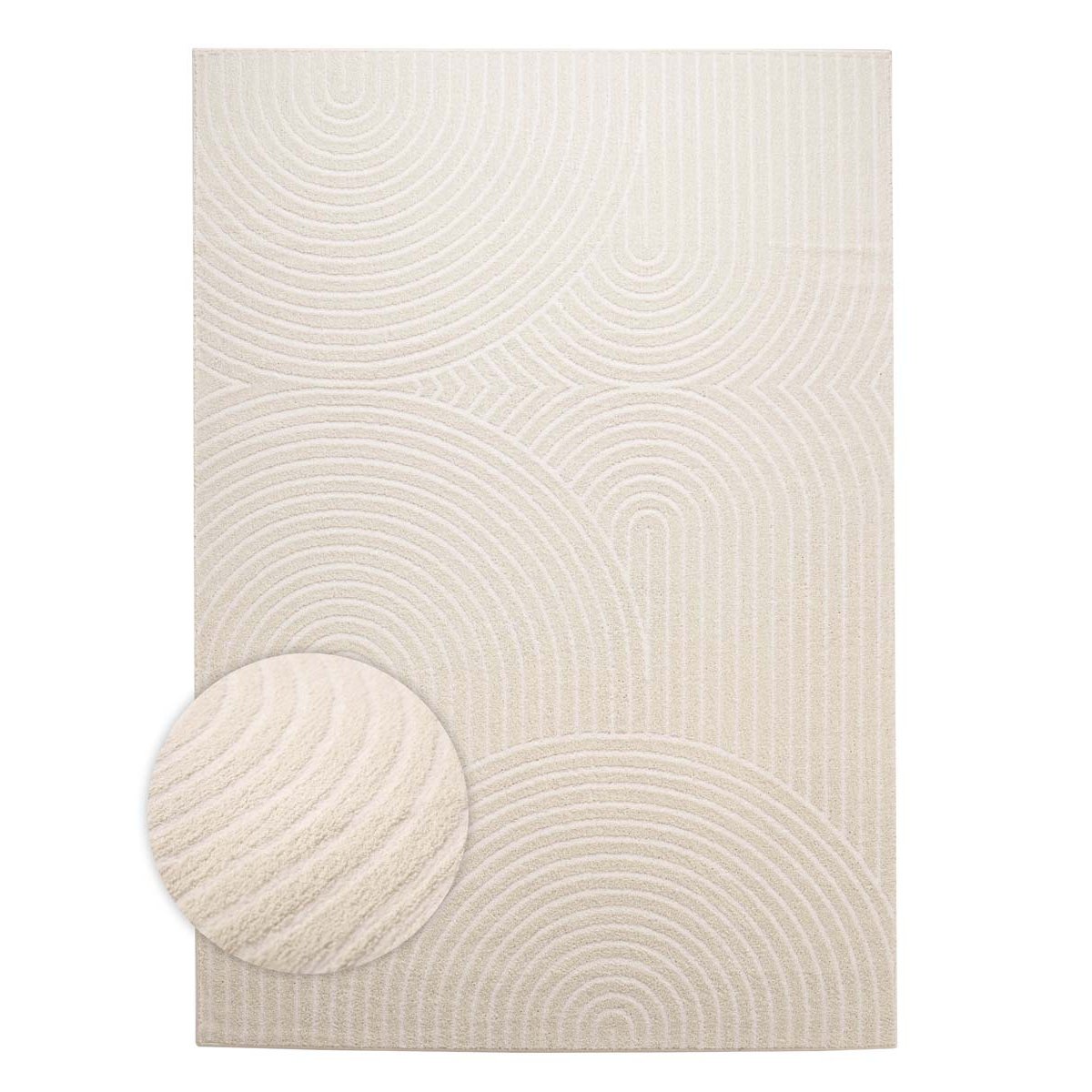 Nordic Weavers Scandinavisch vloerkleed - Contour Curve crème -