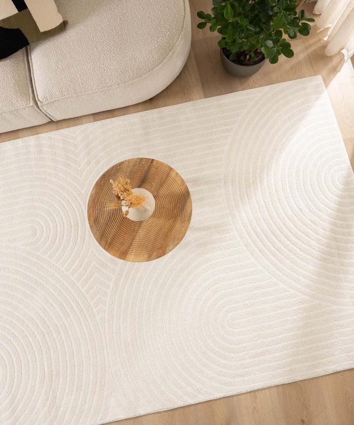 Nordic Weavers Scandinavisch vloerkleed - Contour Curve crème -