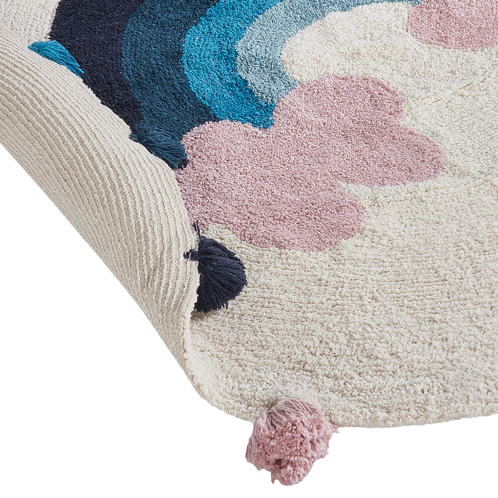Beliani-GORISA-Kindervloerkleed-Lichtbeige-140 x 200 cm-Katoen