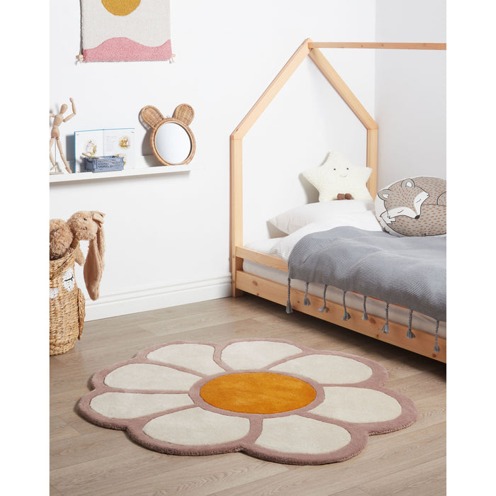 Beliani - THUMBELINA - Vloerkleed - Meerkleurig - ⌀ 120 cm - Wol
