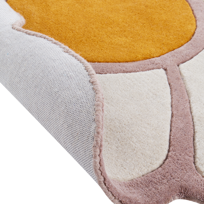 Beliani - THUMBELINA - Vloerkleed - Meerkleurig - ⌀ 120 cm - Wol