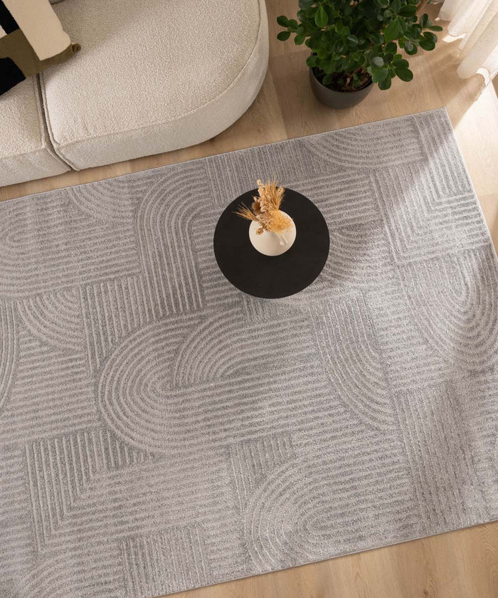 Nordic Weavers Scandinavisch vloerkleed - Contour Bend grijs - 160x230