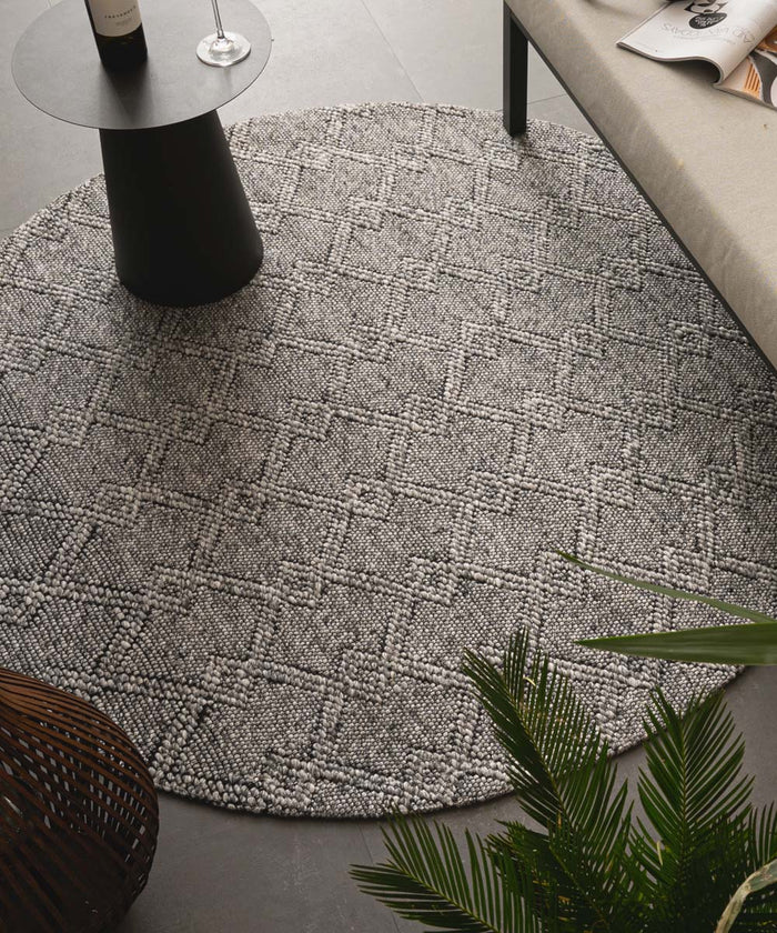 Nordic Weavers Rond buitenkleed - Var grijs - 200 cm rond