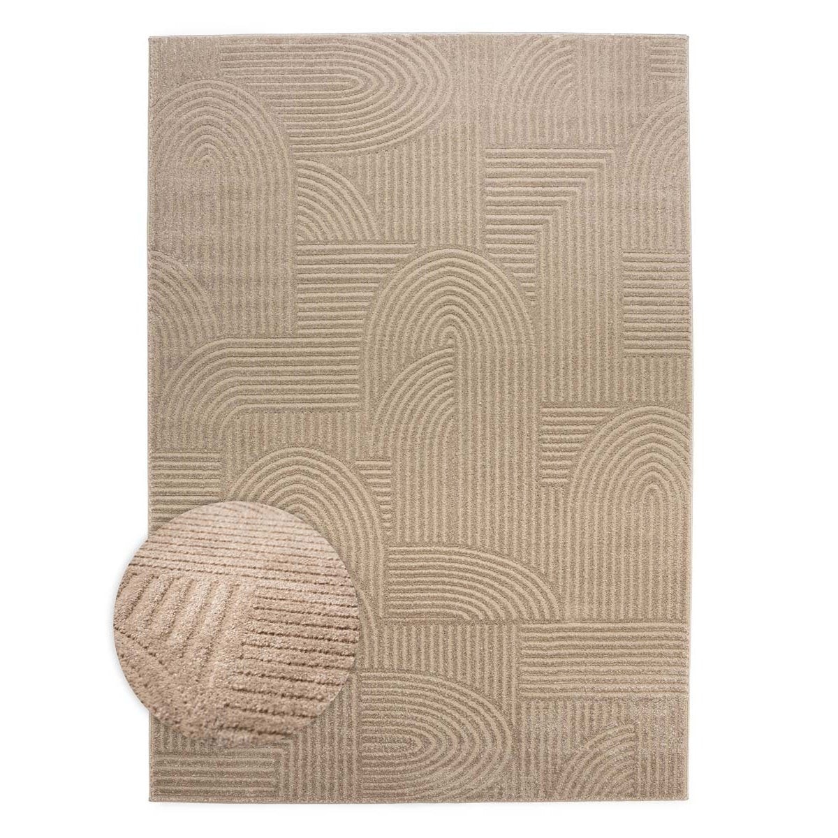 Nordic Weavers Scandinavische loper - Contour Bend beige - 80x200 cm