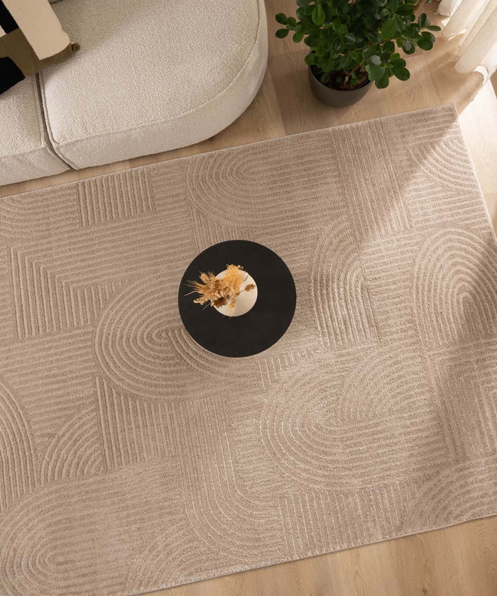 Nordic Weavers Scandinavische loper - Contour Bend beige - 80x200 cm