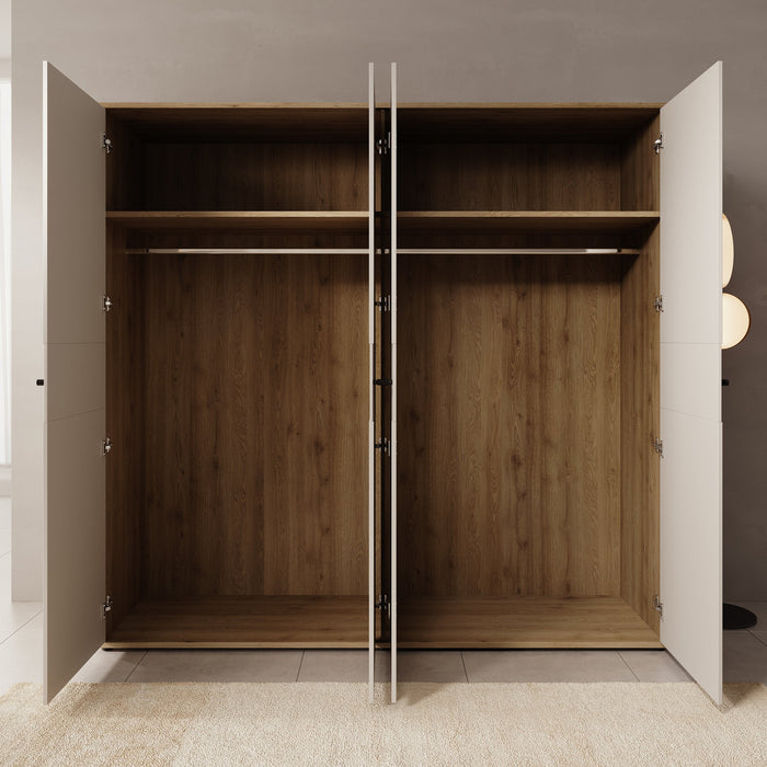 Meubella - Kledingkast Riggs - Beige - 224 cm