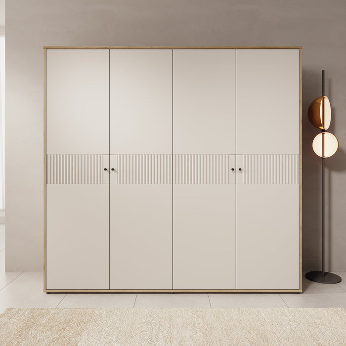 Meubella - Kledingkast Riggs - Beige - 224 cm