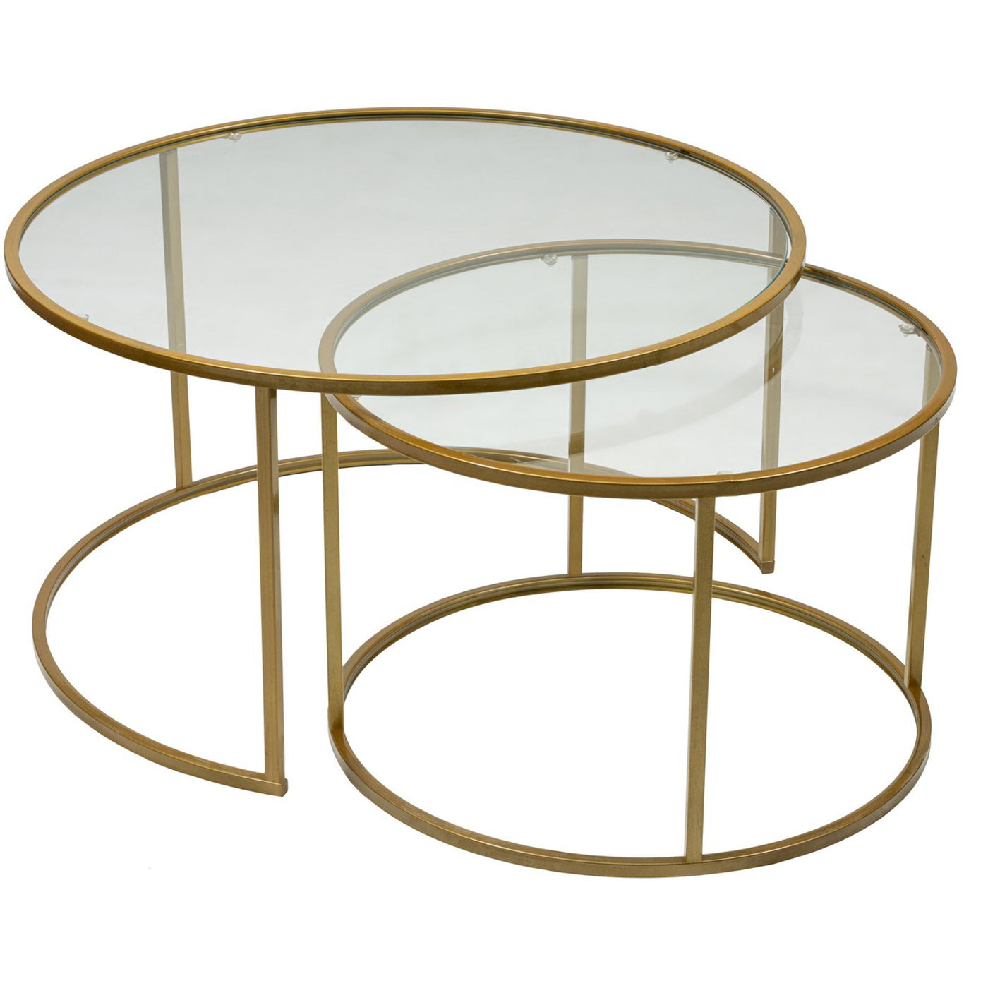 Giga Meubel - Salontafel Goud - Set van 2 - 80cm - Belarus