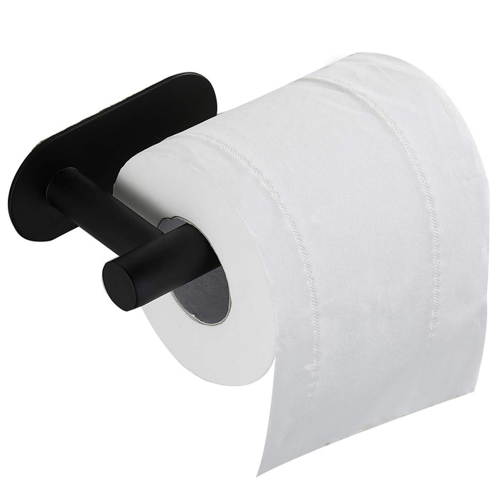XIVADA Toiletrolhouder Nino - Rvs - Zelfklevend - Zwart