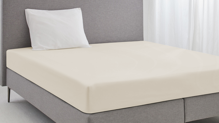Eleganzzz Hoeslaken Katoen Perkal 35cm Hoekhoogte - ivoor