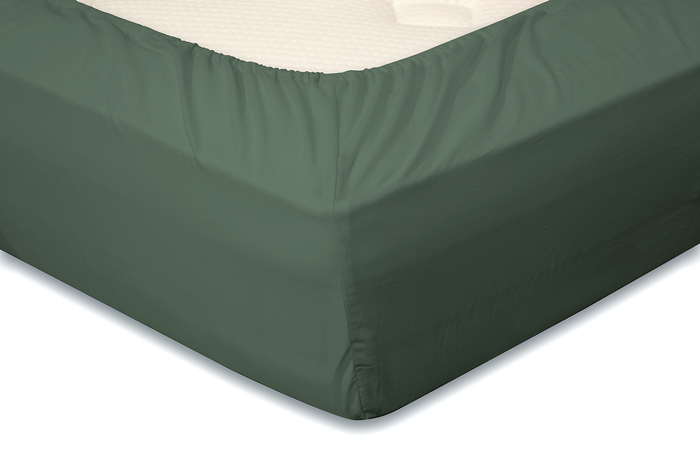 Eleganzzz Hoeslaken Katoen Perkal 35cm Hoekhoogte - grenat green