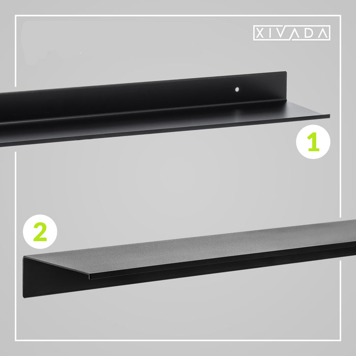 XIVADA Wandrek Rosa - Industrieel - Aluminium - Boren - Zwart - 60 cm