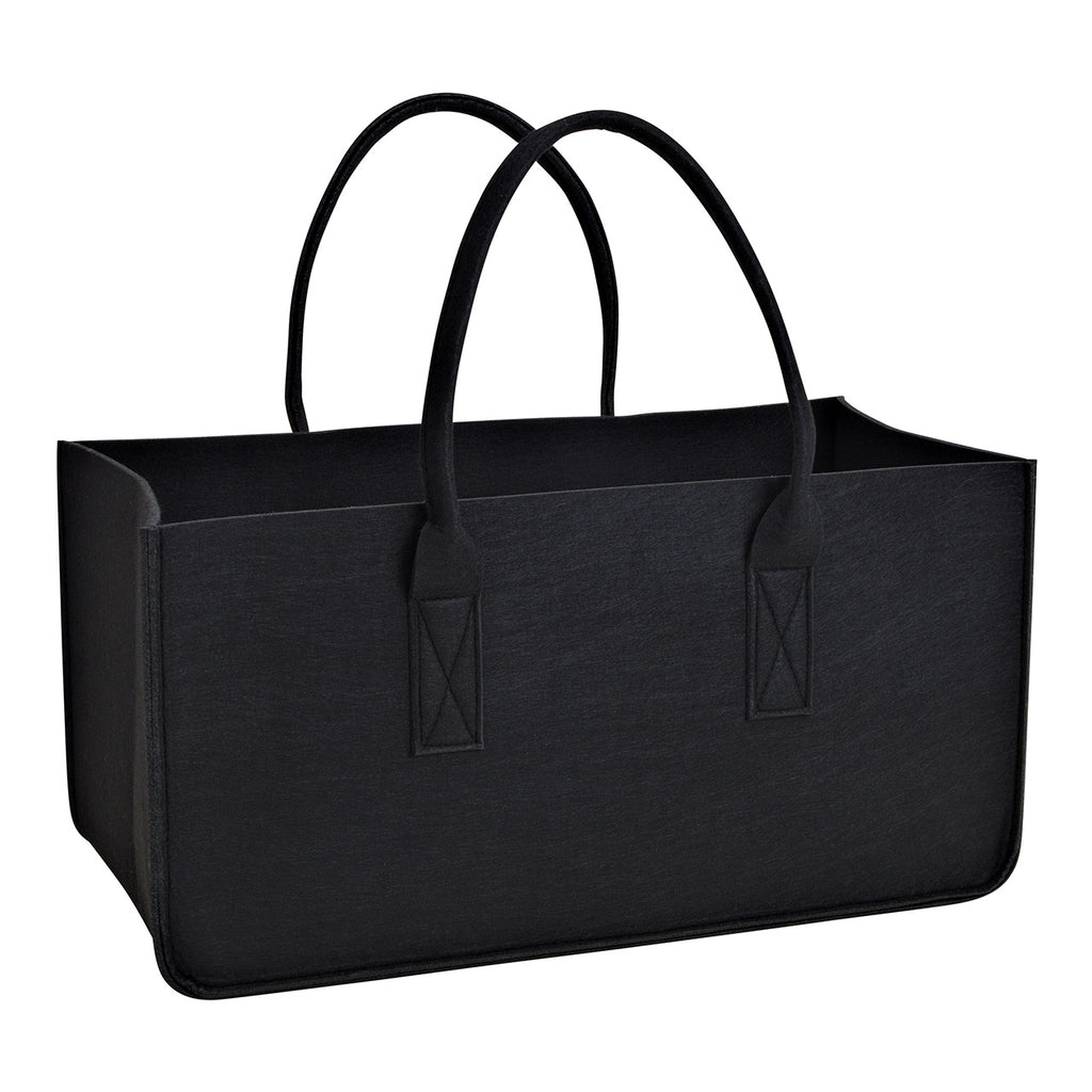 SVJ Mand Brandhoutzak - 25x50x25 cm - Vilt - Zwart