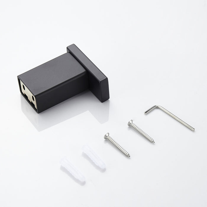 XIVADA Handdoekhaak Noto - Met schroefset - Rvs - Zwart - 1 stuk