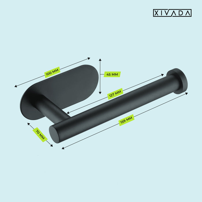 XIVADA Toilet accessoires set - 4 delig -  Rvs - Zwart