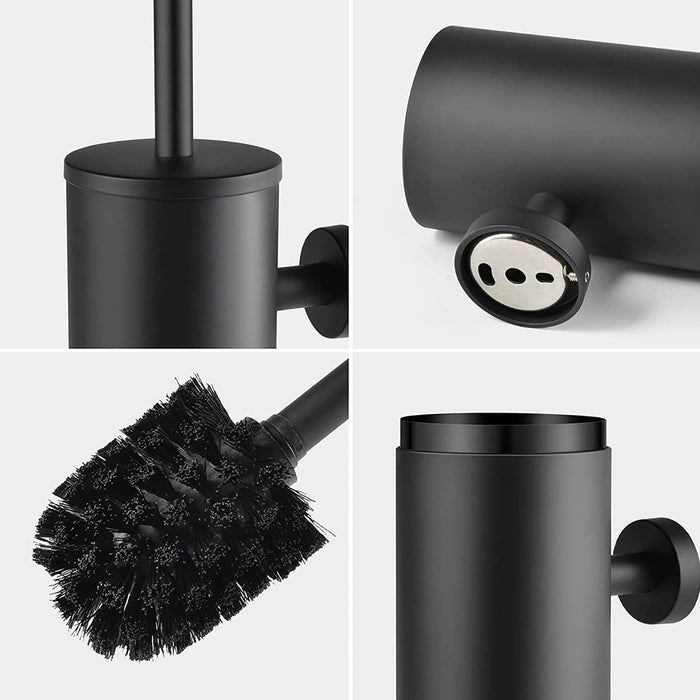 XIVADA Toilet accessoires set - 4 delig -  Rvs - Zwart