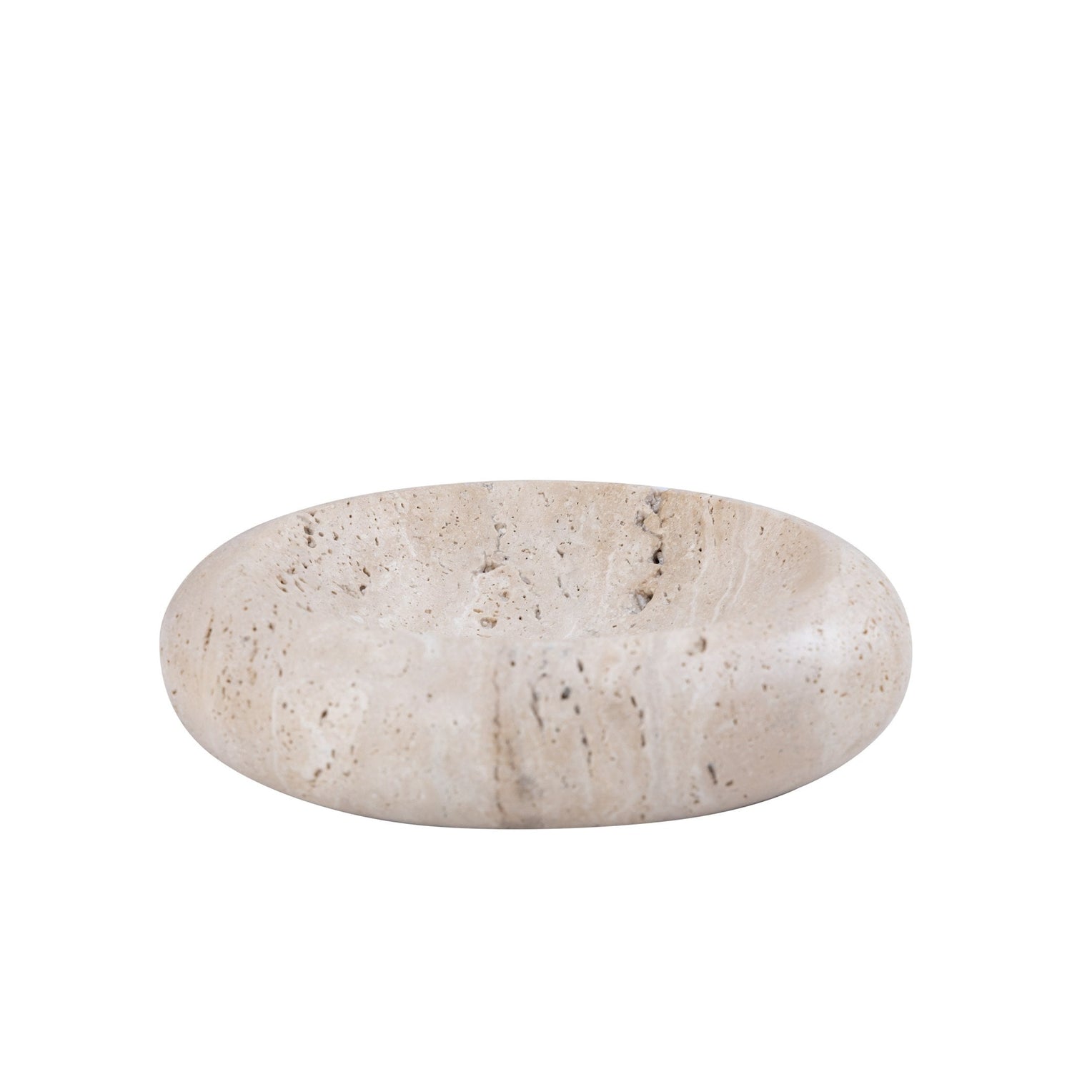 PTMD Schaal Lamara - 20x20x5 cm - Travertin - Naturel