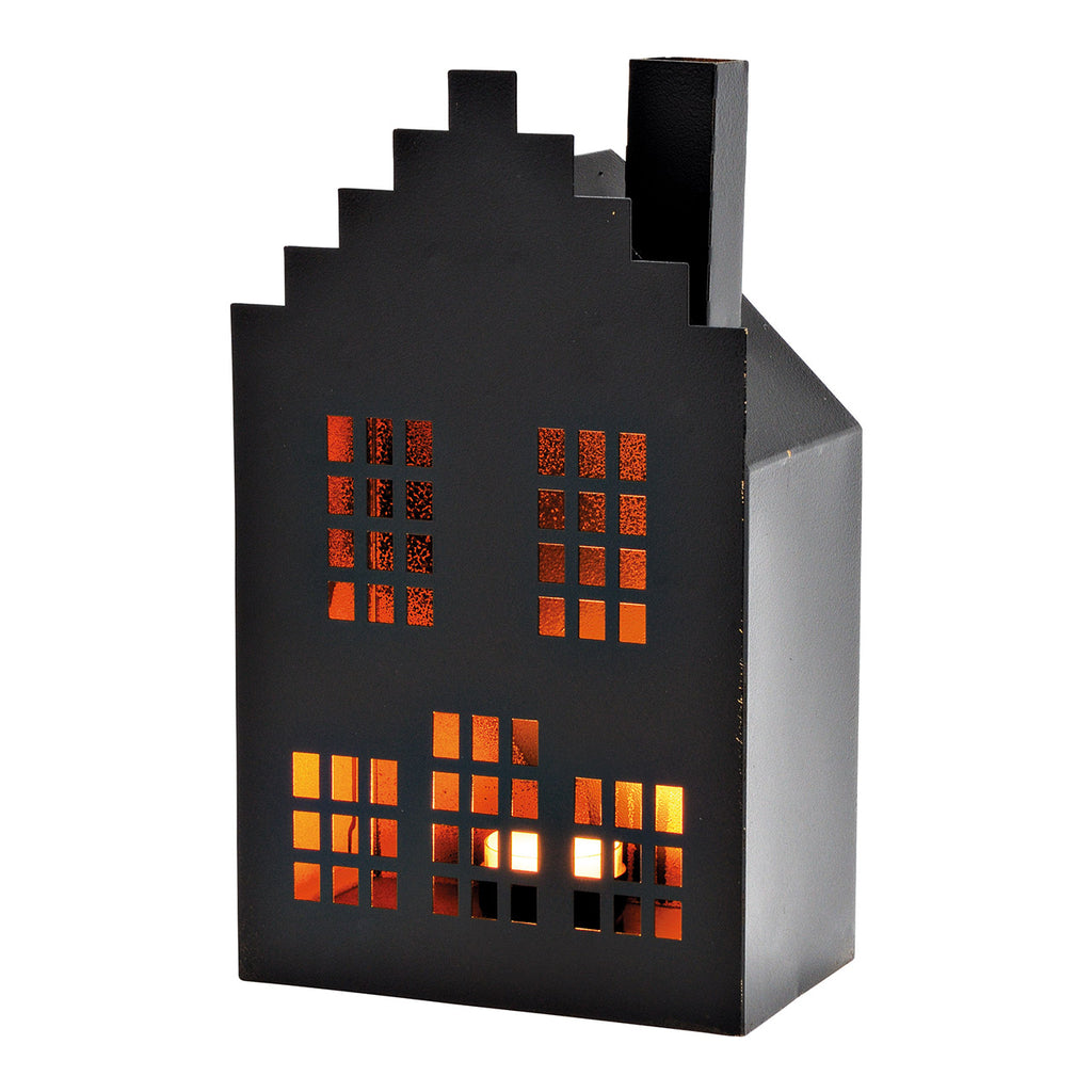 SVJ Windlicht Lantaarnhuis - 9x15x25 cm - Metaal - Zwart