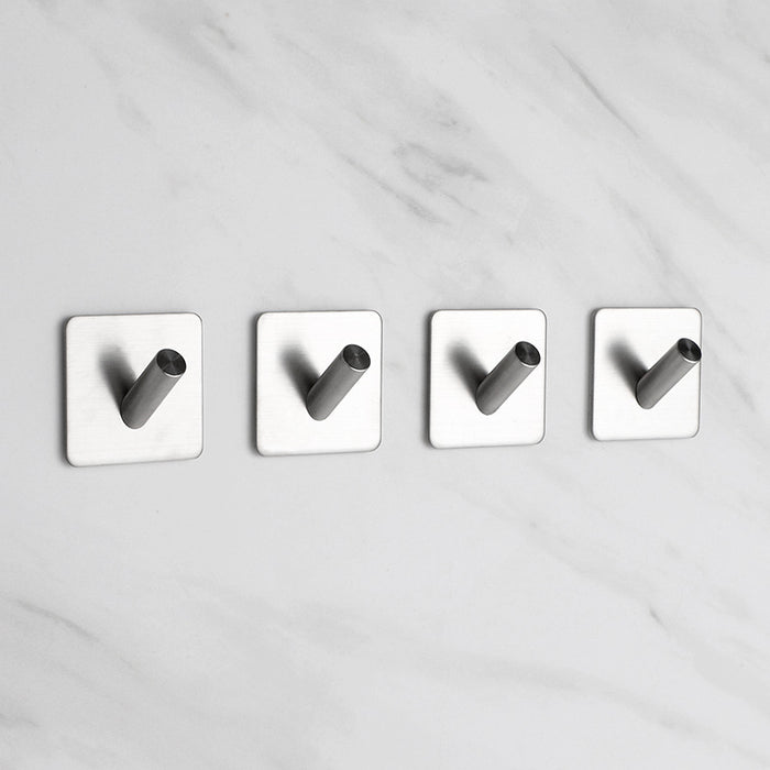 XIVADA Handdoekhaakjes Paza - Zelfklevend - Rvs - Zilver - Set van 2