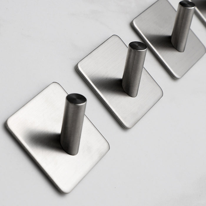XIVADA Handdoekhaakjes Paza - Zelfklevend - Rvs - Zilver - Set van 2