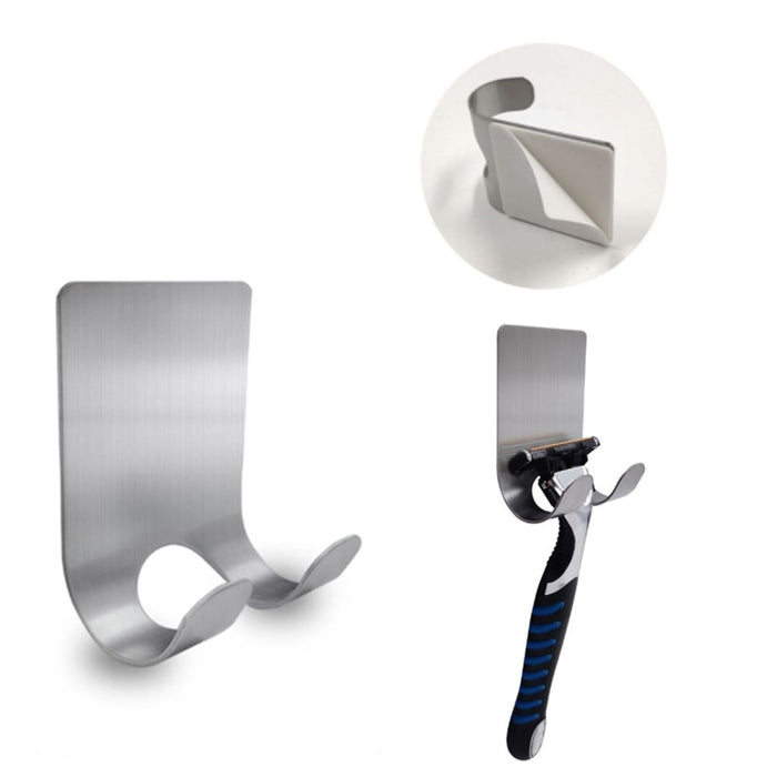 XIVADA Scheermeshaakjes - Zelfklevend - Rvs - Zilver - Set van 2