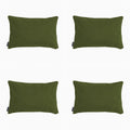 Madison - Sierkussen Moss green canvas eco - Ca. 30x50 cm - Set van 4
