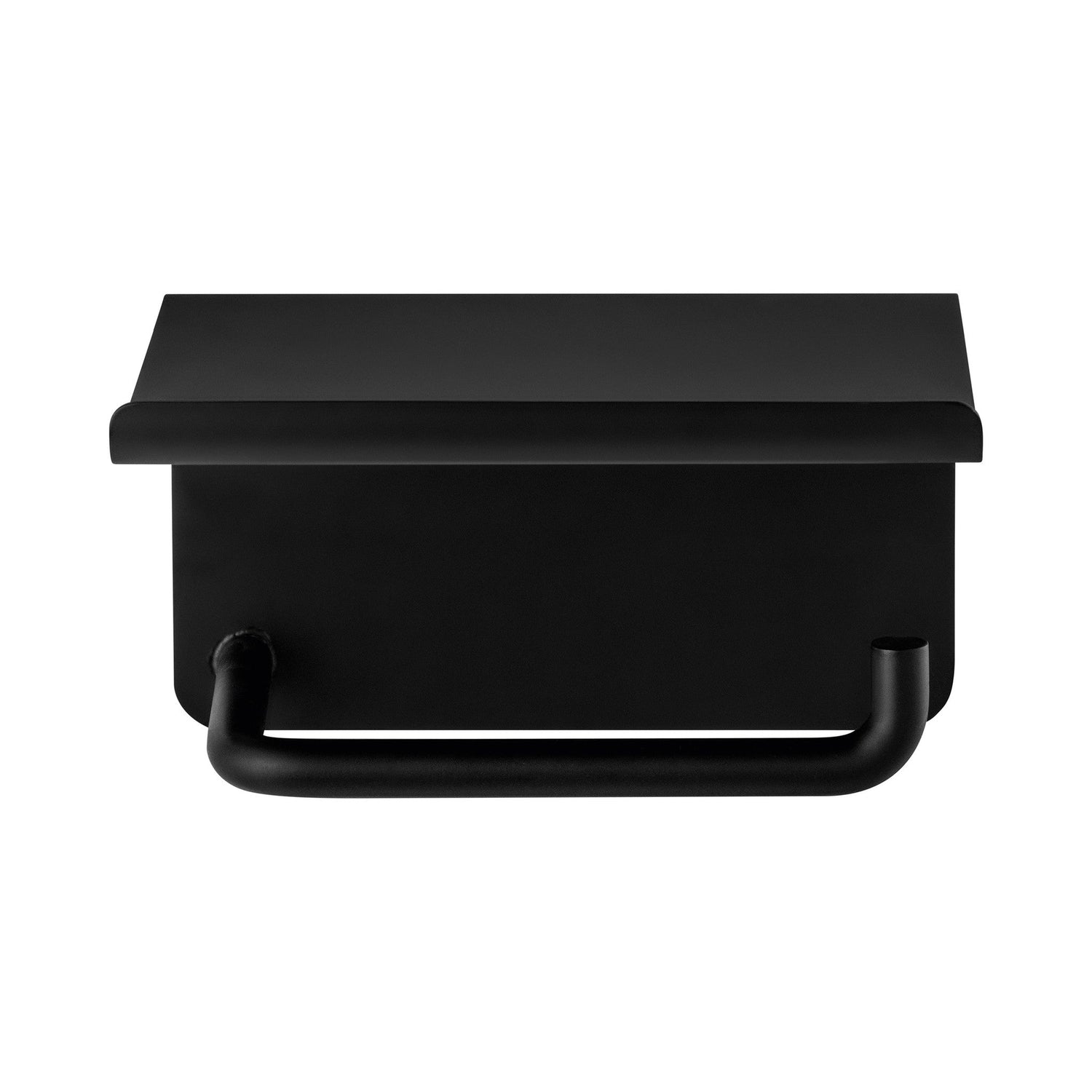 Modo Toiletrolhouder Met Plateau | Zwart | Staal