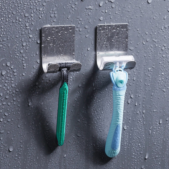 XIVADA Scheermeshaakjes - Zelfklevend - Rvs - Zilver - Set van 2