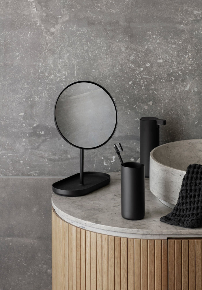 Modo Toiletrolhouder Met Plateau | Zwart | Staal