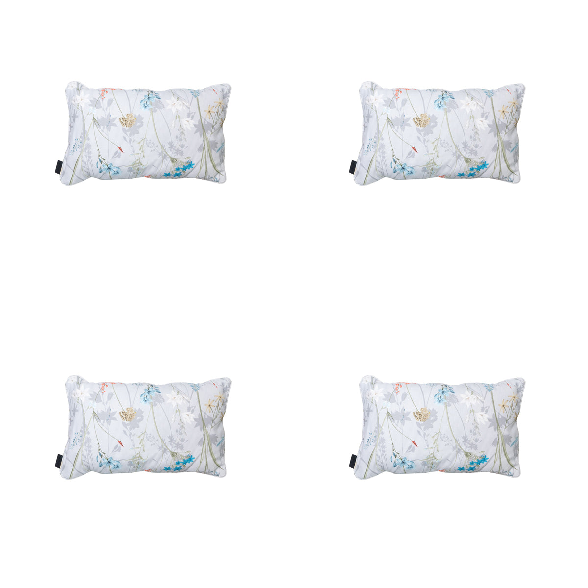 Madison - Sierkussen Donna azure canvas eco - Ca. 30x50 cm - Set van 4