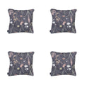 Madison - Sierkussen Donna grey canvas eco - Ca. 50x50 cm - Set van 4