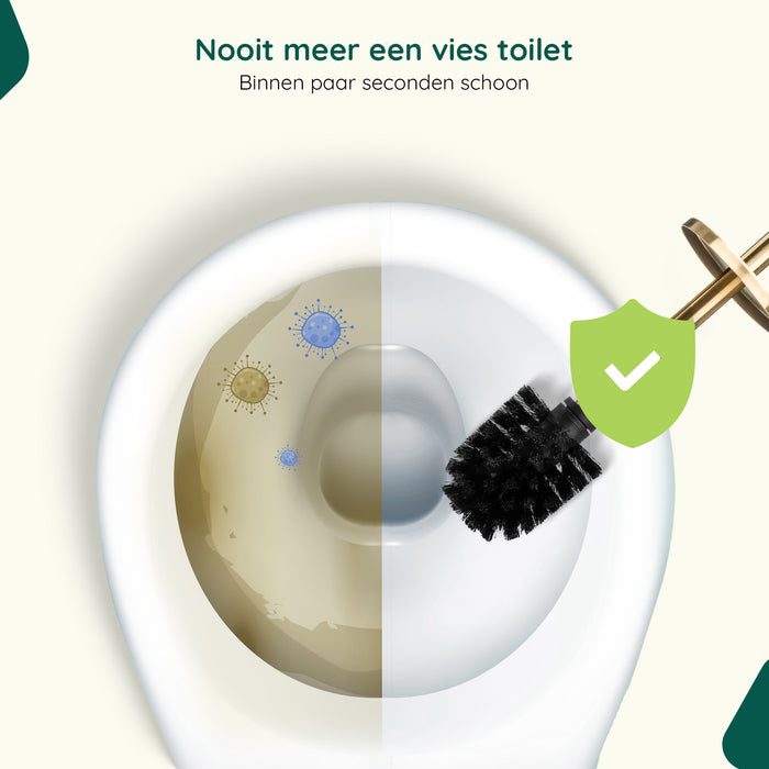 XIVADA Toiletborstelhouder Jara - Vrijstaand - Rvs - Goud