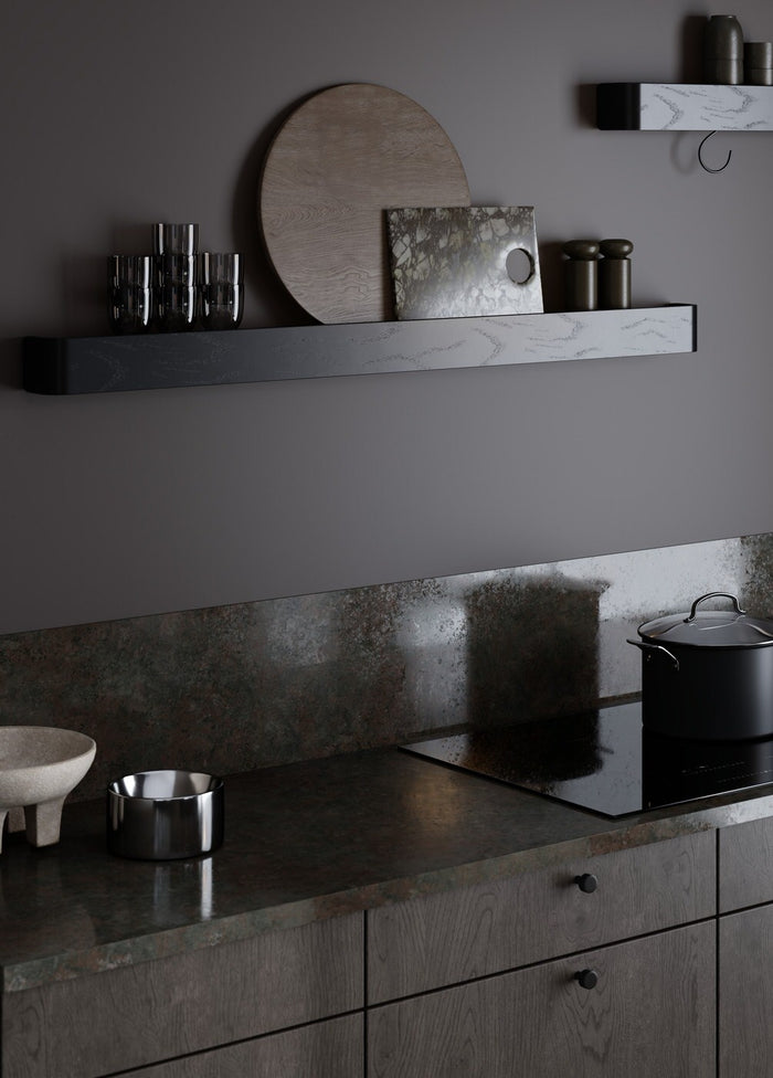 Dan-Form Protopia Zwart Essenhout Wandplank