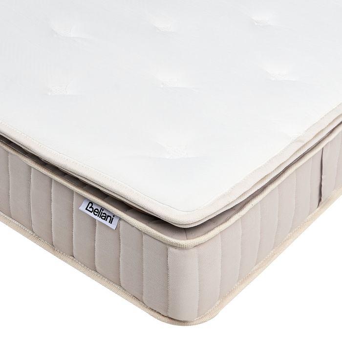 Beliani-DAYDREAM-Pocketveringmatras hard-Wit-180 x 200 cm-Polyester