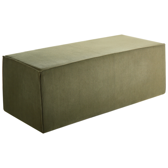 Beliani - VINITA - Poef - Donkergroen - Corduroy