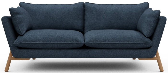 Kragelund Hasle 2-zits Bank Blauw Bouclé | Eiken